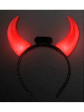 LED Light Up Red Devil Horns Headband Halloween Vampire Costume Party Accessory